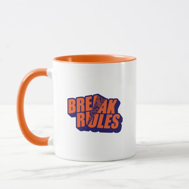 "Break The Rules" Edgy Rebel Quote Mug (Left)