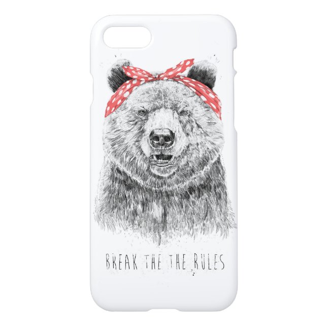 Break the rules iPhone case (Back)