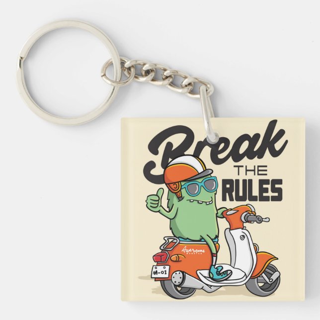 Break The Rules Keychain (Front)