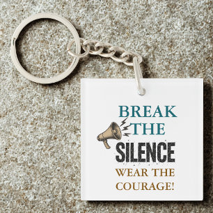 Break the Silence Courage Keychain