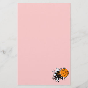 break through basketball stationery