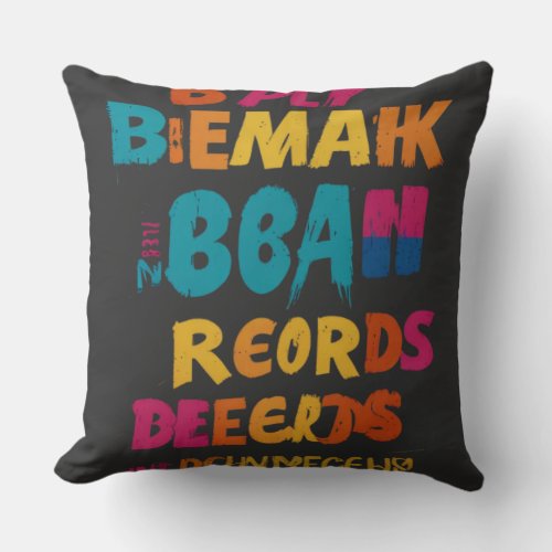 Break Your Records Throw Pillow