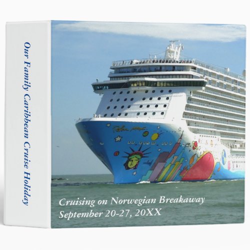 Breakaway Underway Custom Cruise Memory Book Binder