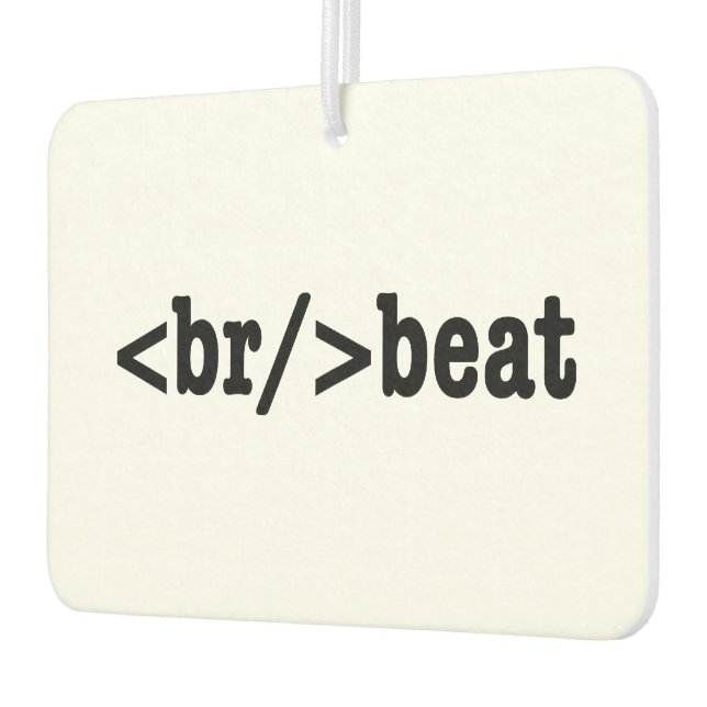 breakbeat HTML Code Air Freshener (Left)