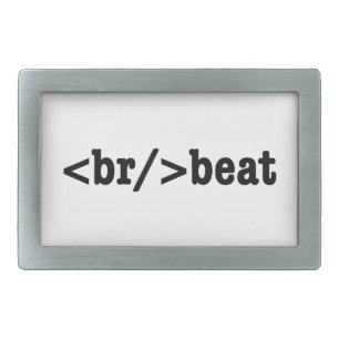 breakbeat HTML Code Belt Buckle