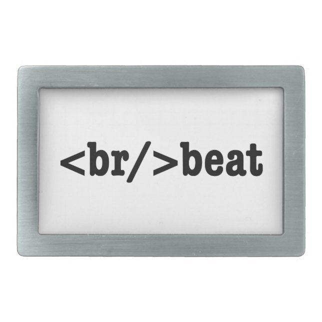 breakbeat HTML Code Belt Buckle (Front)