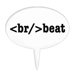 breakbeat HTML Code Cake Topper