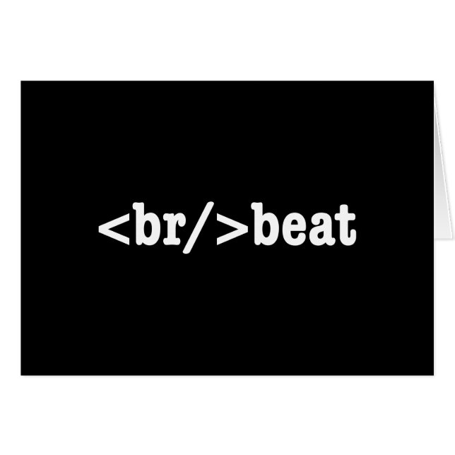 breakbeat HTML Code Cards (Front Horizontal)