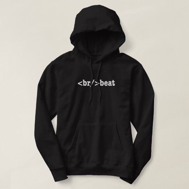 breakbeat HTML Code Hoodie (Design Front)