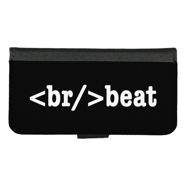 breakbeat HTML Code iPhone Wallet Case (Front (Horizontal))