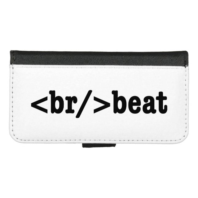 breakbeat HTML Code iPhone Wallet Case (Front (Horizontal))