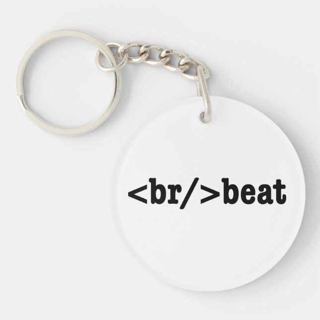 breakbeat HTML Code Keychain (Front)