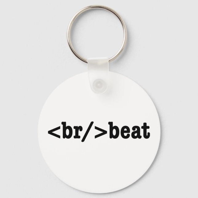 breakbeat HTML Code Keychain (Front)