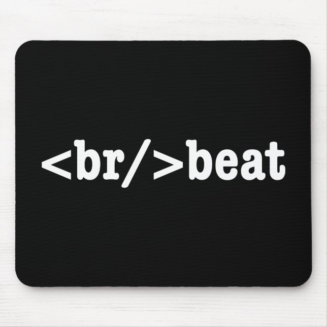 breakbeat HTML Code Mouse Pad (Front)