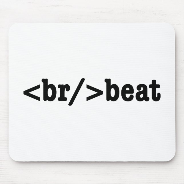 breakbeat HTML Code Mouse Pad (Front)