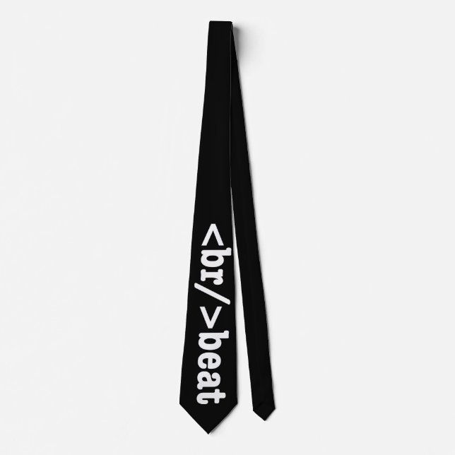 breakbeat HTML Code Neck Tie (Front)