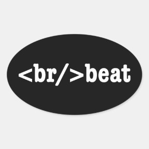 breakbeat HTML Code Oval Sticker