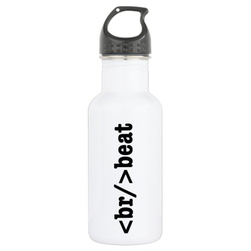 breakbeat HTML Code Stainless Steel Water Bottle