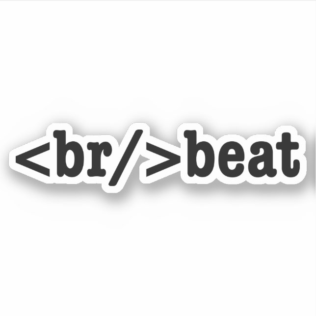 breakbeat HTML Code Sticker (Front)