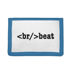 breakbeat HTML Code Trifold Wallet