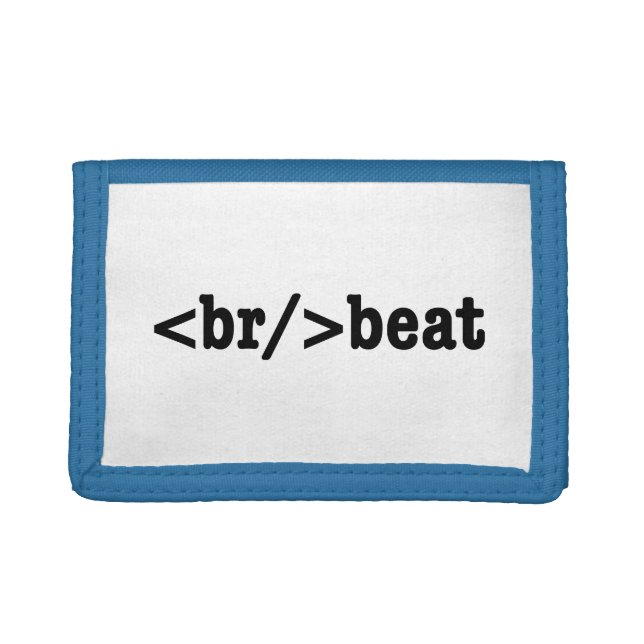 breakbeat HTML Code Trifold Wallet (Front)