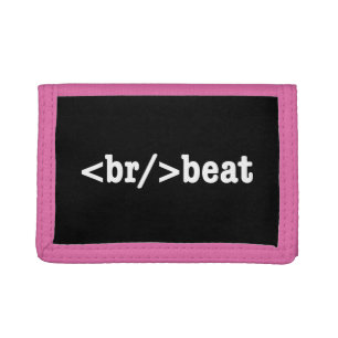 breakbeat HTML Code Trifold Wallet