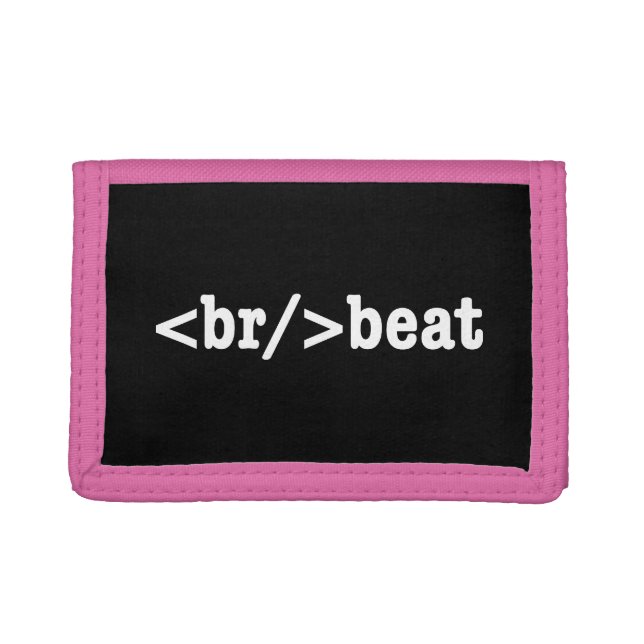 breakbeat HTML Code Trifold Wallet (Front)