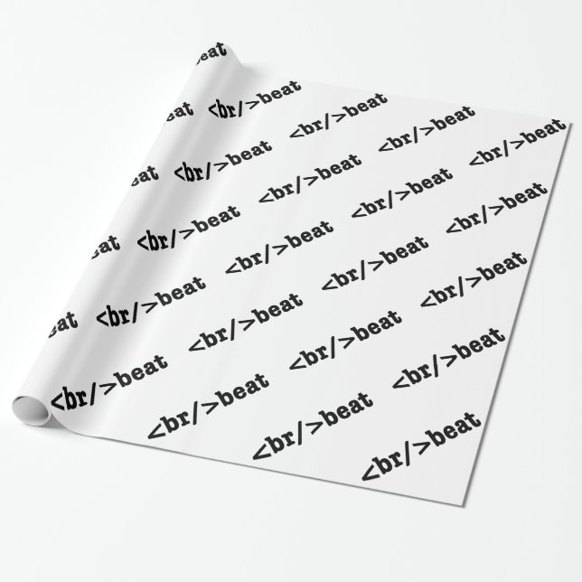 breakbeat HTML Code Wrapping Paper (Unrolled)