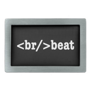 breakbeat HTML Rectangular Belt Buckle