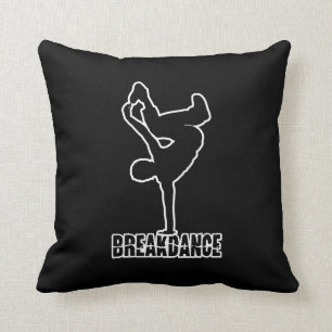 Breakdance custom color throw pillow