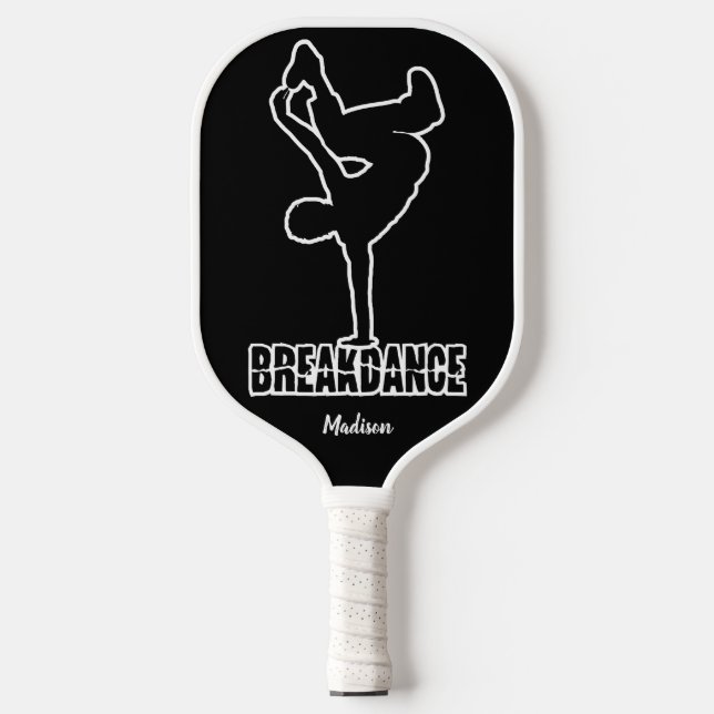 Breakdance custom name & color pickleball paddle (Front)