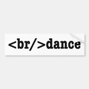 breakdance HTML Code Bumper Sticker