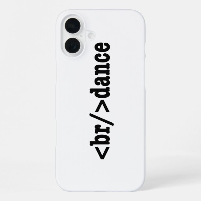 breakdance HTML Code Iphone Case (Back)