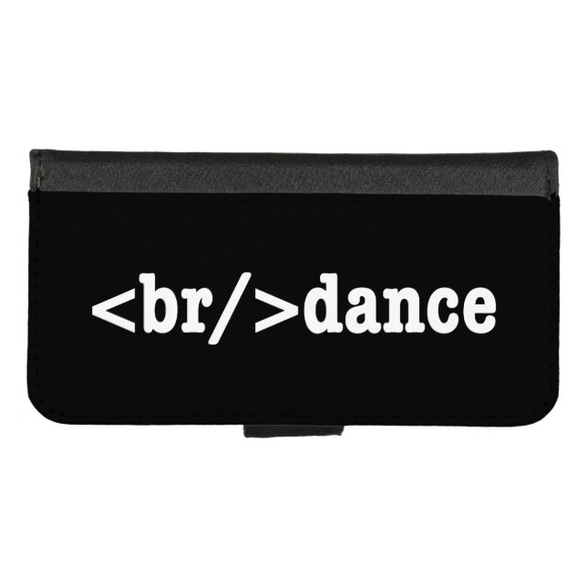 breakdance HTML Code iPhone Wallet Case (Front (Horizontal))