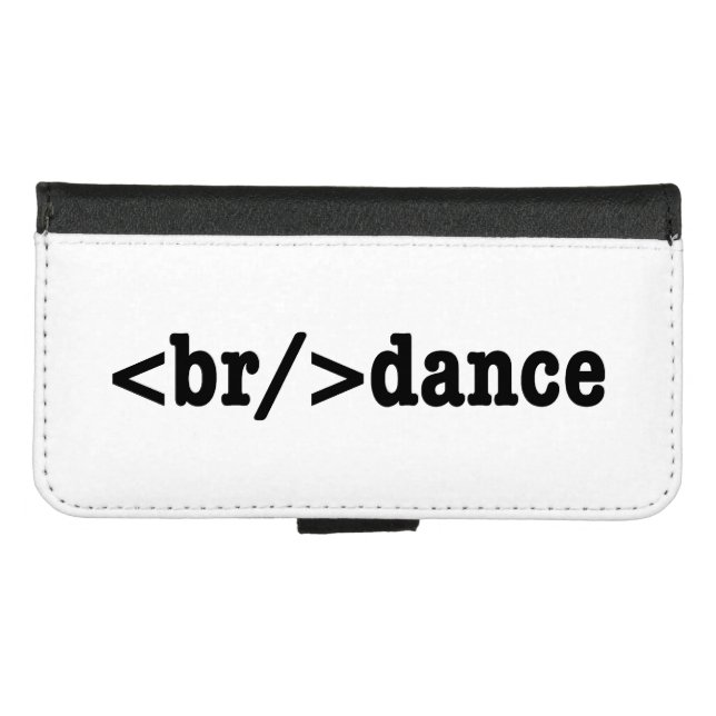 breakdance HTML Code iPhone Wallet Case (Front (Horizontal))