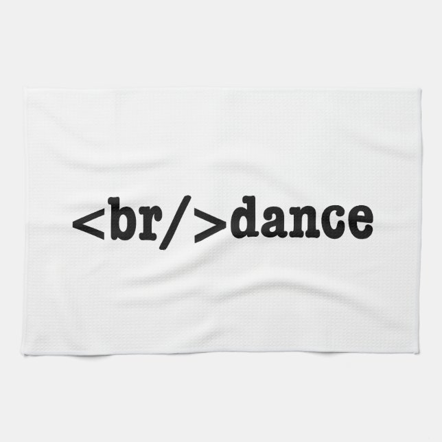 breakdance HTML Code Kitchen Towel (Horizontal)