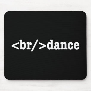 breakdance HTML Code Mouse Pad