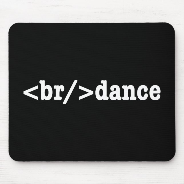 breakdance HTML Code Mouse Pad (Front)