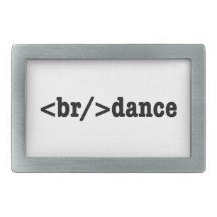 breakdance HTML Code Rectangular Belt Buckle