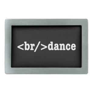 breakdance HTML Code Rectangular Belt Buckle