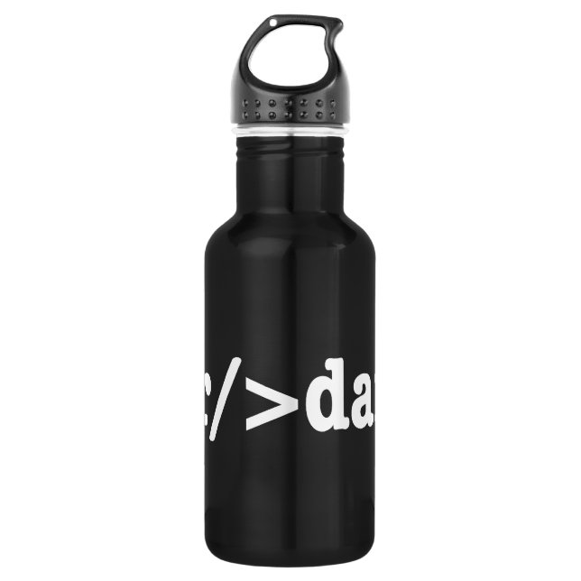breakdance HTML Code Stainless Steel Water Bottle (Front)