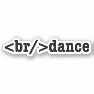 breakdance HTML Code Sticker