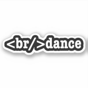 breakdance HTML Code Sticker