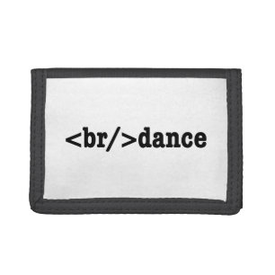 breakdance HTML Code Tri-fold Wallet