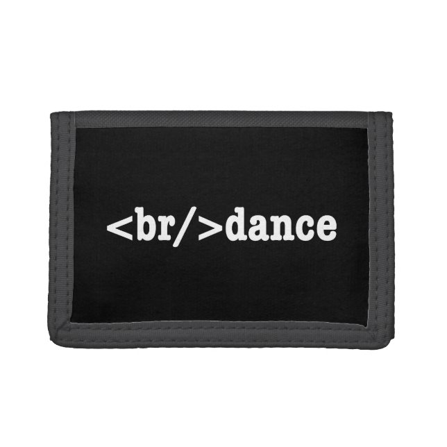 breakdance HTML Code Tri-fold Wallet (Front)