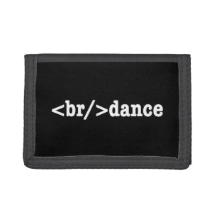 breakdance HTML Code Trifold Wallet