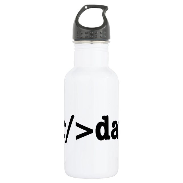 breakdance HTML Code Water Bottle (Front)