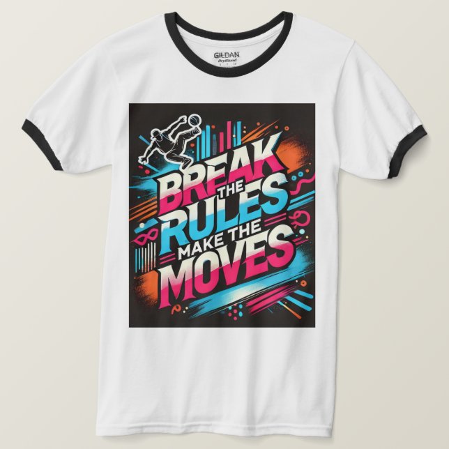 Breakdance-Inspired Men's T-Shirt  (Design Front)