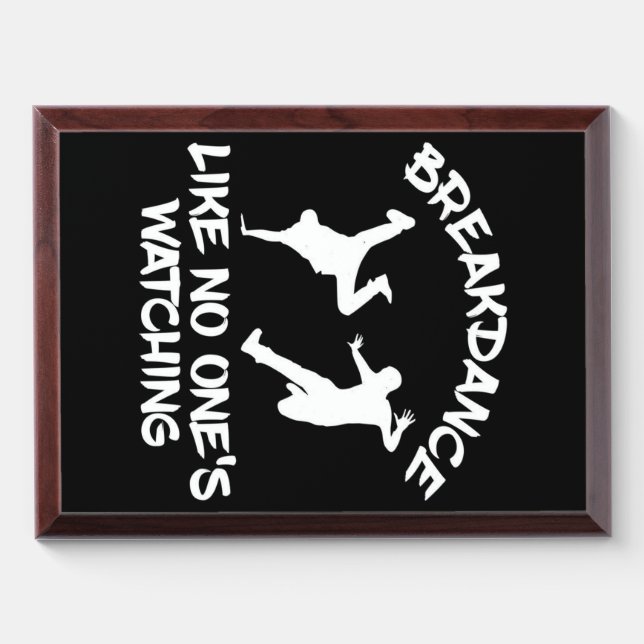 Breakdance Like Award Plaque (Horizontal)