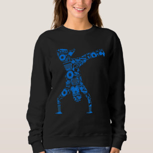 Breakdance Sillhouette Street Dance Breakdance  3 Sweatshirt